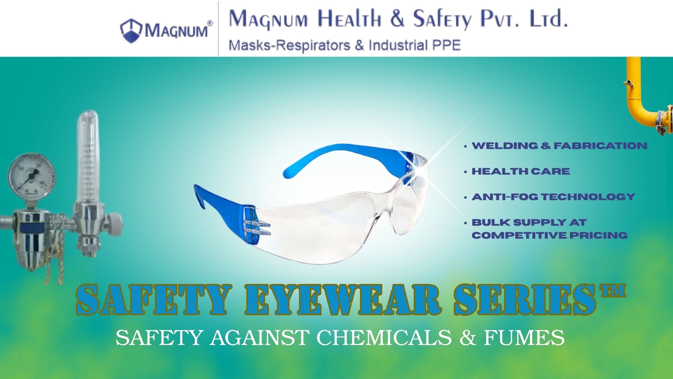 Industrial safety eyewear featuring anti-scratch lenses and hard-coated safety glasses designed for durable, reliable eye protection in the workplace.
